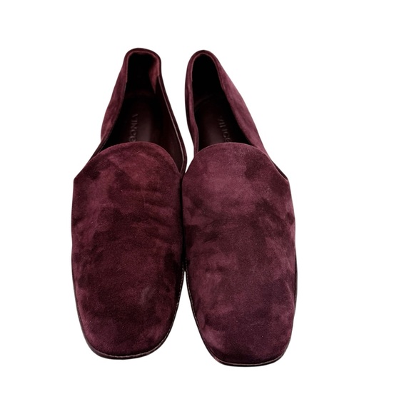 Vince Paz Suede Slip On Loafer flats Burgundy Size 8 - Picture 3 of 6